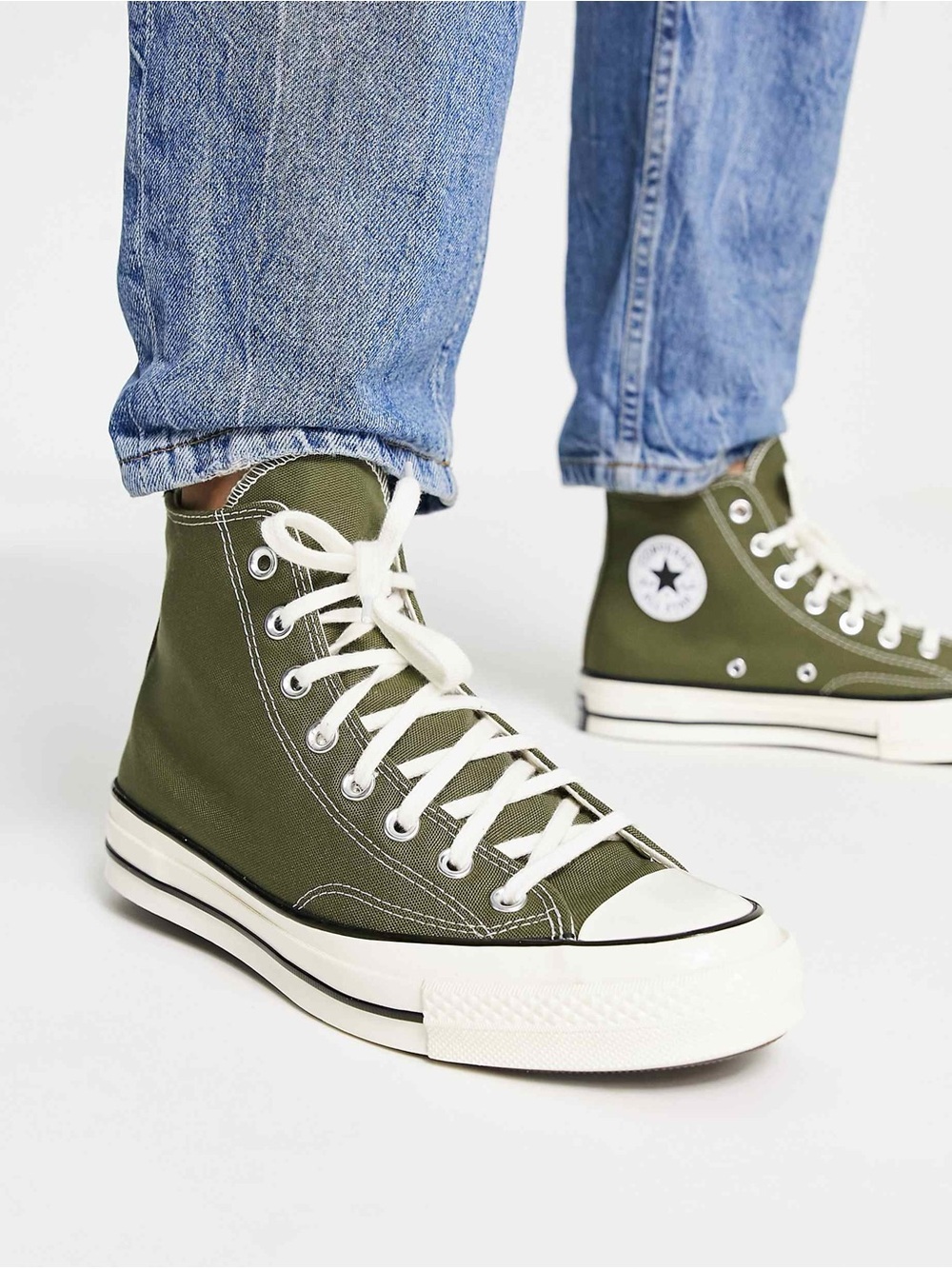 Converse Chuck 70 High Top Sneakers – Utility Green / Egret – Women’s 7.5